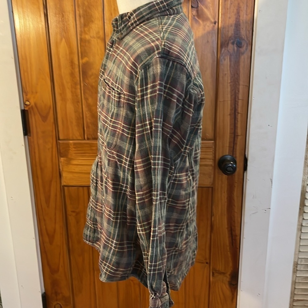 Woolrich REI Red Green Plaid Cotton Flannel Button Down Shirt Large - Picture 2 of 6